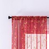 ABREEZE Christmas Decor Curtain 2panels Semi-Shading Rod Pocket Curtain Red