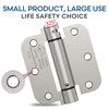 Treasem 3 Pack Self Closing Door Hinges, 3.5 Inch Spring