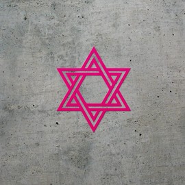 Transparent Decal Stickers of Star of David S (Pink) Premium Waterproof Vinyl Decal Stickers for Laptop Phone Accessory Helmet Car Window Mug Tuber Cup Door Wall Decoration NVCSKUS523906PI090622