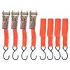 4Pcs Ratchet Tie Down Straps Motorcycle Car Buckle Set 15in