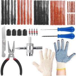 Omsscun 21 Piece Tyre Repair Kit, Car Tyre Repair Kit, Heavy Tyre Repair Tools and Tyre Repair Kit for Car, Motorcycle, Truck, ATV, Tractor, Motorhome, SUV