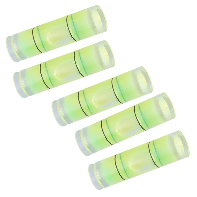 Hegebeck 10Pcs Small Cylindrical Bubble Spirit Level Vials, 9.5×34 mm/