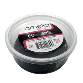 60 Count Giant Rubber Band Ponytail Holders (Black)