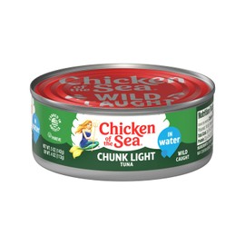 Chicken of the Sea Chunk Light Tuna in Water, 5 Ounce Cans (24 Cans), Wild Caught Canned Tuna, 6 Packs of 4-Count