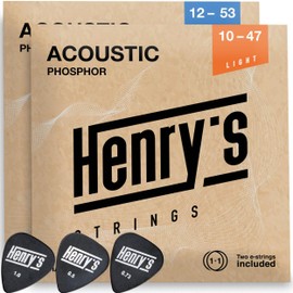 Acoustic Guitar Strings (1+1) - Extra E-1 String & 3xPick - Light & HardAcoustic Guitar Strings - Steel Guitar Strings Acoustic 6 Set