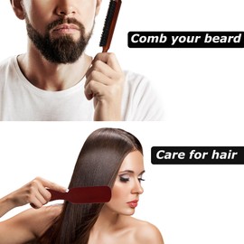 Bobihoney 2 Haarbürste mit natürlichen Wildschweinborsten, Bürste für Wildschweinhaar, gewellt, trocken oder geschädigt, reduziert Haarbruch