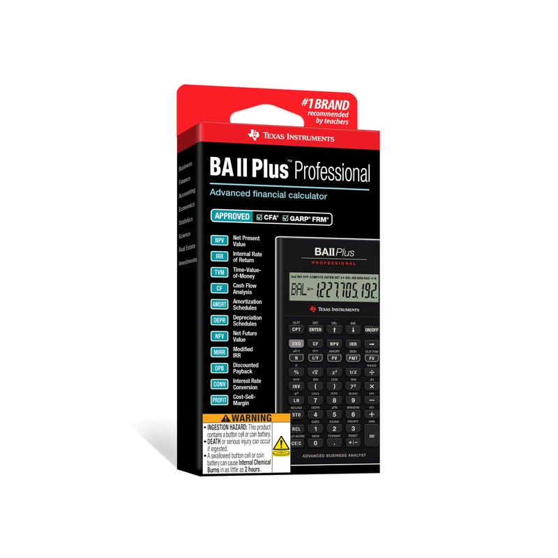 Texas Instruments BA II Plus Professional Financial Calculator