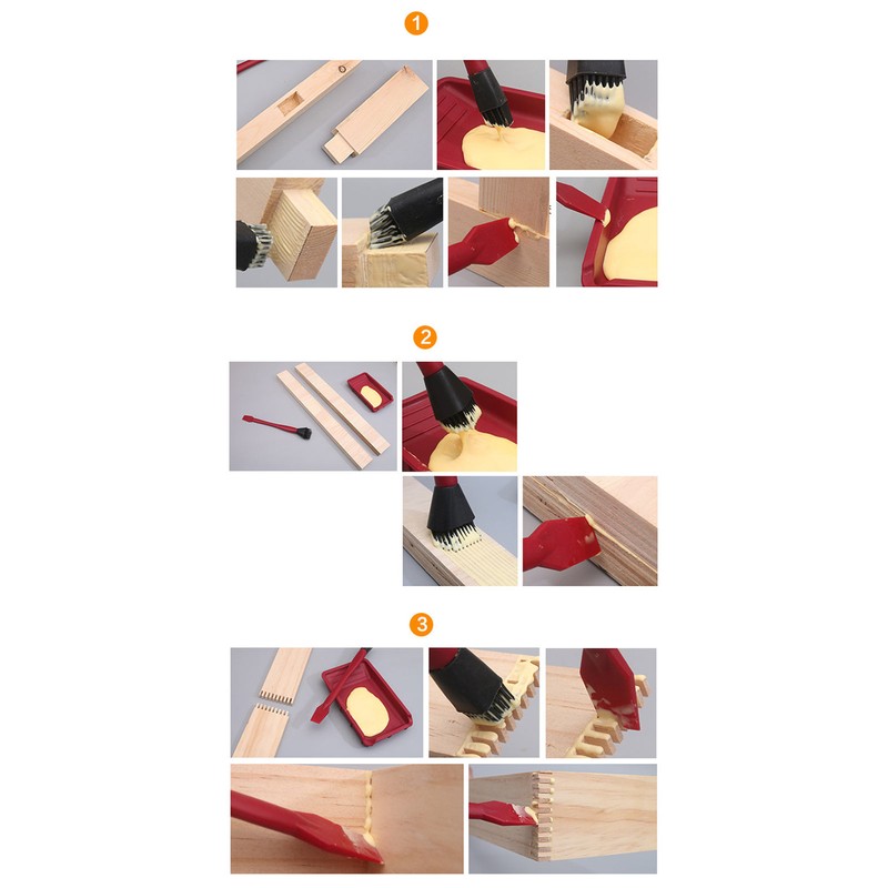 Complete Silicone Glue Kit Wood Glue Up Brushes Tray Comb