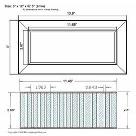 Chameleon Floor Vent Registers - Match Any Floor Tile, Hardwood or Laminate (3 x 12 x 5/16)