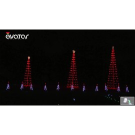 AVARTAR CONTROLS 8FT Smart LED lights Christmas Cone Tree with Star Topper Christmas Tree APP DIY