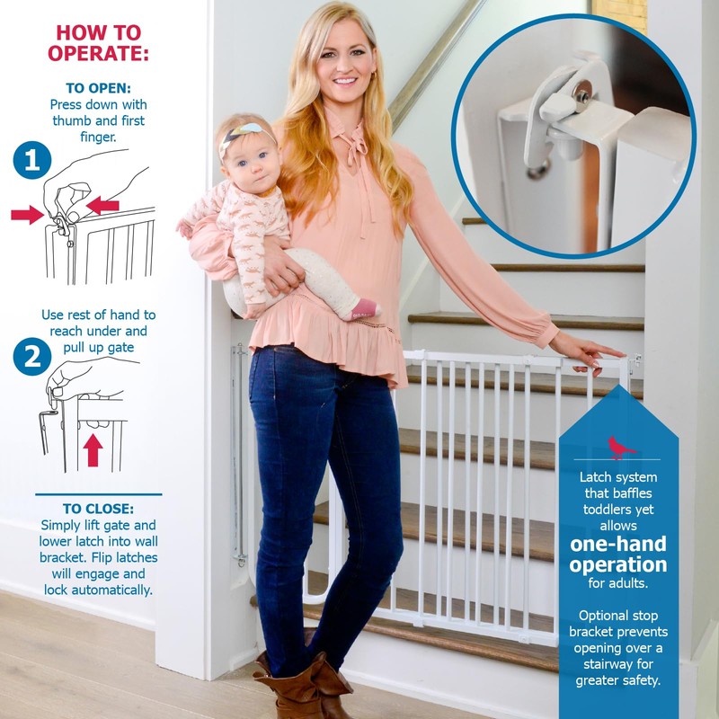 Cardinal Gates SS30 Stairway Special Baby Gate for Top of