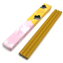 Mitsubishi Pencil, Saitama Sales Sakura Blooming Pentagonal Pencil, HB, Pack of 3, Golden, Yellow, Plain, No Pattern, Pentagon, Pencil, Limited Packaging, Support for Exams, Candidates, Pray for