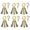 UAPAN Brass Pooja Bell with J Hook (Pack of 6,