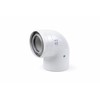 Uzman-Versand, 90° Concentric Air/Exhaust Elbow Diameter 80/125 mm, Inner Plastic