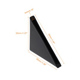 uxcell 20Pcs Plastic Corner Protectors 4x50mm Right Angle Shape Glass Corner Guards Cushion for Corner Protection of Glass, Mirror, Tile, Black