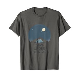 Camp Under Stars Night Sky Tent Adventure T-Shirt