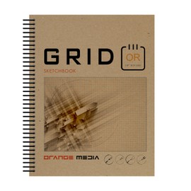 GRID Sketchbook. Spiral bound journal style sketchbook for Pencil, Ink, Marker, Charcoal and Watercolor Paints. Art, Design and Education. (8.5" x 11") (2)