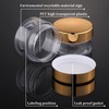16 Pieces Round Clear Leak Proof Plastic Container Jar with