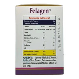 Colágeno Hidrolizado Con Vitamina C En Polvo C/200 Gr Sabor Uva Felagen