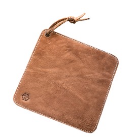 Angus Stoke Potholders Made of Buffalo Leather | Handmade, Heat Resistant and Double Layered | hot Pads Holder Fran (Olive Green/Contrast, 1)