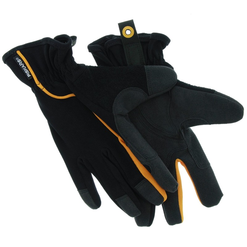 Fiskars 1003478 Gardening Gloves Size 8-S Black / Orange, Garden,
