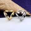 2PCS(Golden + Silver) Women Lady Girls Three Ring Fashion Scarf