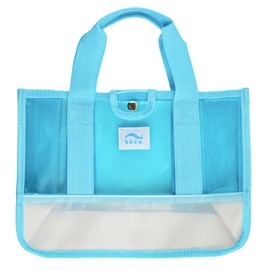 Sayu Pool Bag with Shoulder Belt, For Boys and Girls, Elementary School Students, Beach Bag, Waterproof, Transparent, Popular, Nursery School, Kindergarten, Lightweight, Stylish, Kids, Junior High
