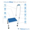 Platinum Health AdjustaStep(tm) Deluxe Step Stool/Footstool with Handle/Handrail, Height Adjustable.