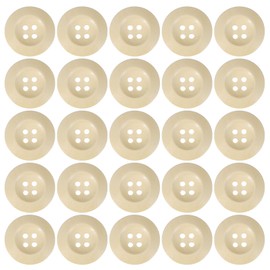 PATIKIL Wooden Buttons 10/9 Inch (28mm), 50 Pcs Wood Sewing Button 4 Holes Round Handmade Ornament Buttons for DIY Crafts Sewing Clothing Accessories Decoration Bag, Beige