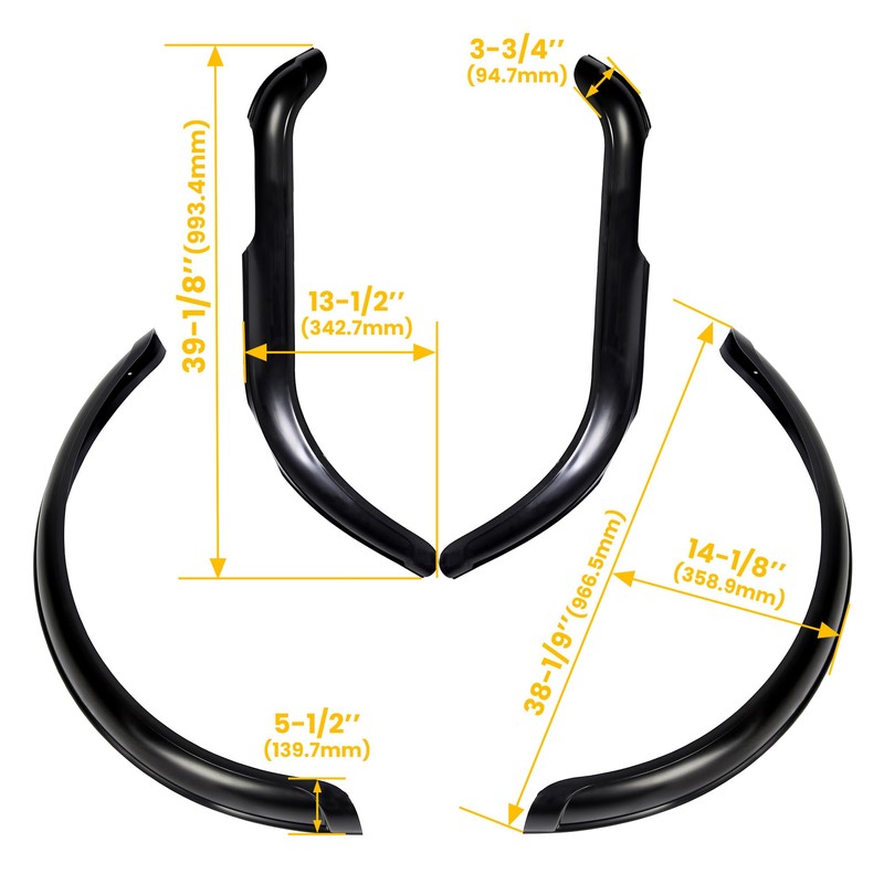 Kojem Fender Flare Kit Compatible with 1955-1986 Jeep CJ CJ5