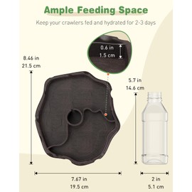 Pawfly Automatic Reptile Water Feeder, Tortoise Water Bottle, Turtle Food Dish and Water Bowl, Water Dispenser for Snake Bearded Dragon Lizard and Chameleon
