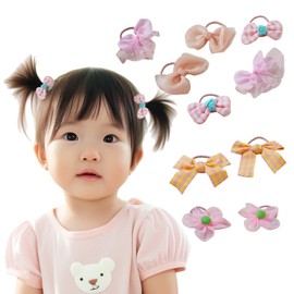 Children's Hair Elastics Set, Butterfly, Floral Pattern, Checkered Pattern, Hair Accessories, Hair Ties for Kids, Fashionable Girls Hair Clips, Recitals, Kindergarten Graduation Ceremonies, Gift Set