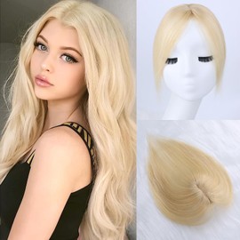 Yargel Hair Toppers for Women 100% Human Hair French Bangs Clip on Hair Pieces Top Hair Extensions Human Hair Wiglets for Women Girls Hairpieces for Thinning Hair/Hair Loss 10 Inch (22#)