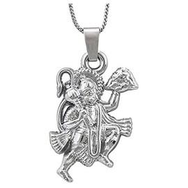 Spiritual Imagine Mart Lord Hanuman Pendant Locket with Chain Necklace For Men & Women, Stainless Steel