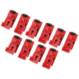 Circuit Breaker Lock Out, 10Pcs Circuit Breaker Lockout Device Lockout Tagout Kit Clamp On Power Switch Lock for molded case circuit breakers with Less 16.5mm Handle for Industry Automobile Chemical
