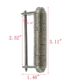 MY MIRONEY Antique Bronze Combination Password Lock Padlocks 5 Letter English Words Password Combination Padlock Zinc Alloy Vintage Decorative Locks