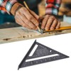 90 Degree Black Triangle Ruler Aluminum Alloy Angle Ruler Inch