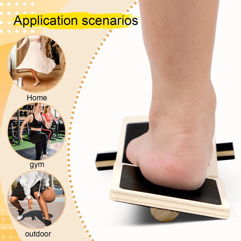 BOXOB Ankle Balance Board, Wooden Ankle Foot Strengthener Exerciser Single