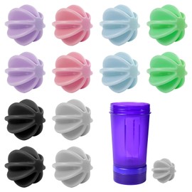 12PCS Milkshake Protein Shaker Balls, LIOUCBD Plastic Blender Ball Replacement Shaker Ball, Colorful Whisk Shaker Balls for Blender Bottle - Easy to Clean,Strong Whisk for Well Mixing