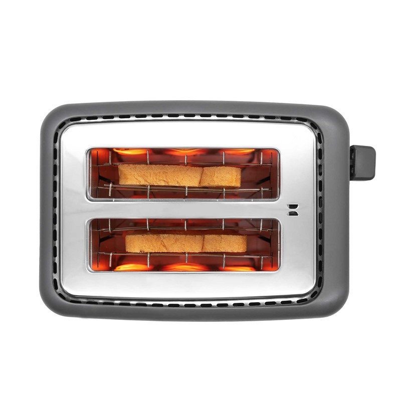 Livwell Touch IQ Matte Grey 2-Slice Toaster with High-Resolution Touch