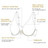 DELIMIRA Women's Front Closure Bras Seamless Plus Size Plunge Underwire