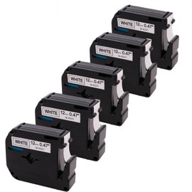 nanologi 5x Compatible with Brother P-touch Bands MK231 Replacement for Brother MK231 M-K231 MK231S 12 mm, Black on White, Label Tape for Brother PT-90 PT-M95 PT-65 PT-60 PT-55 PT-70 PT-80