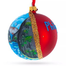 BESTPYSANKY Philippines Glass Ball Christmas Ornament 4 Inches