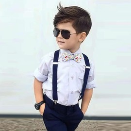 KAWAMOUSE Adjustable Pre-tied bow tie for Men (Wild Flowers Watercolor Pattern) Elegant Cute Bowties for Dogs Cats Pets