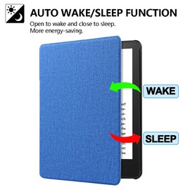 TOKILO Case for 7 Inch Paper-White (12th Generation - 2024) and Colorsoft Signature Edition 2024, Ultra Thin Lightweight Protective Case with Auto Sleep/Wake (A1 Blue)
