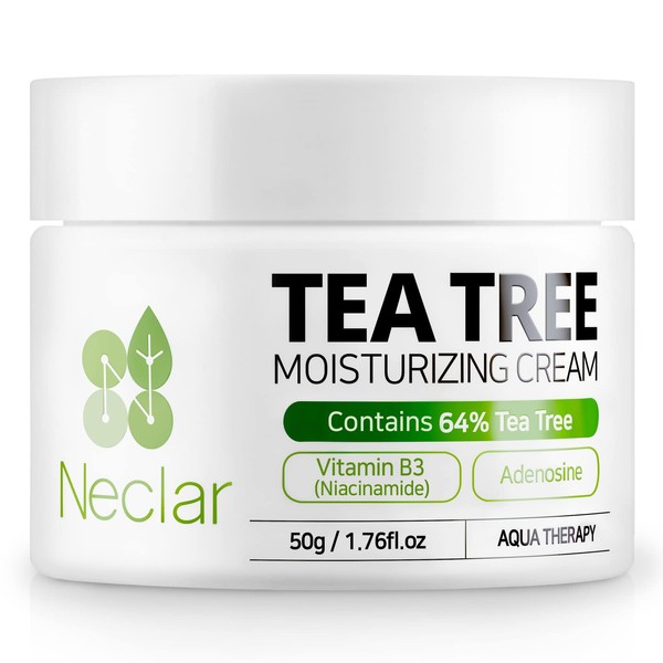 Neclar - Tea Tree Face Moisturizer for Dry Skin - Face Cream for Woman and Men - Anti-Aging Facial Skin Care Product - Cica Facial Moisturizer - Acne Cream for Face - Face Lotion for Dry Skin