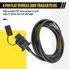 Oyviny Vehicle Side 4-Pin Flat Trailer Wiring Harness 9.5Ft, Heavy