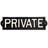 PRIVATE Cast Iron Sign for Outdoor, Garden, Yard Use