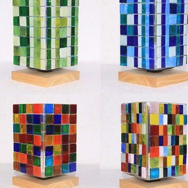 100pcs Assorted Color Square Glass Mosaic Tiles for DIY Crafts Supplier 1cmX1cm