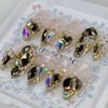 Gold Full Stone Gra Handmade Nail Tip Pedi Tip -